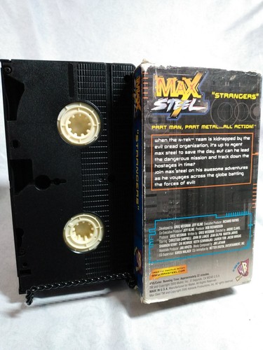Max Steel "Strangers" VHS Tape, WB Kids Mattel 2000, Part Man Part Metal - Picture 3 of 3