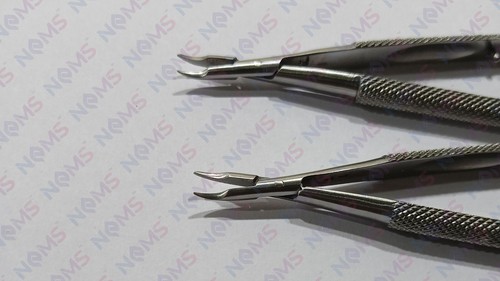 SS Castroviejo Needle Holder Micro Curved Delicate Long Jaws 11mm 10/0 Suture - Picture 4 of 18