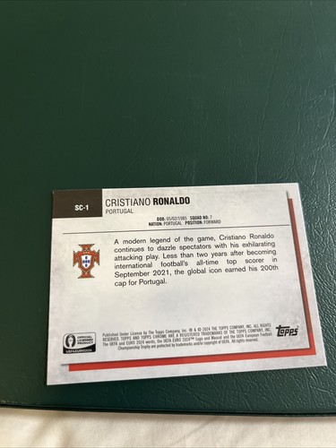 2024 National NSCC Topps Chrome UEFA Cristiano Ronaldo Sp Refractor Soccer - Picture 2 of 2