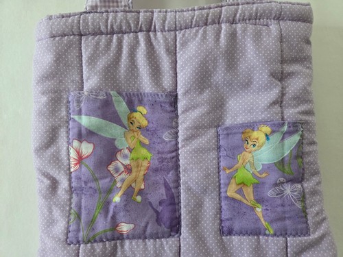 EUC Custom Handmade Little Girls Purple Disney Tinkerbell Tote Bag Purse - Picture 3 of 15
