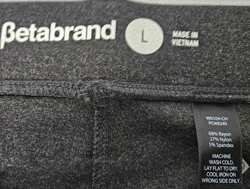 Betabrand Heathered Black Dress Pants Size L Style # 8240 - Picture 6 of 6