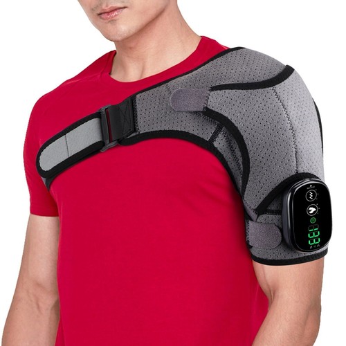 Electric Heated Shoulder Massager Brace with Vibration Therapy Joint Pain Relief - Picture 6 of 15
