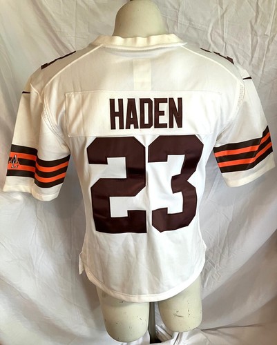 Nike 0n-Field NWOT Joe Haden NFL CLEVELAND BROWNS #23 White Jersey Sz M - Picture 3 of 8