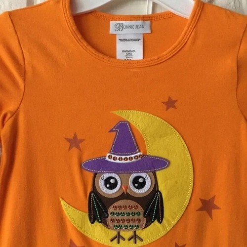Bonnie Jean Girl 2 Piece Owl Top & Striped Leggings Halloween Set sz 6 NWT - Picture 3 of 4