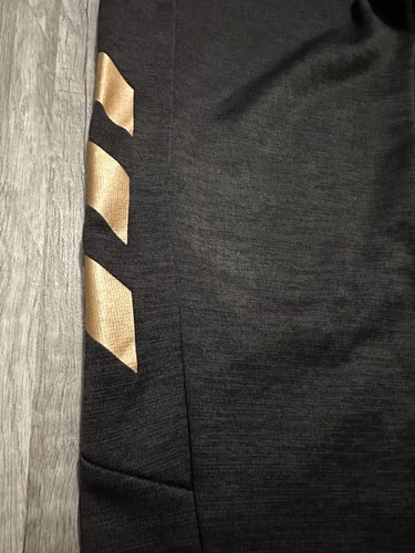 Adidas Boys Dark Grey Pants Size Large (14/16) Gold Logo - Picture 4 of 14