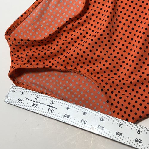 Little Star Girls size 8 Swimsuit Orange & black polka dots 1 Piece bathing suit - Picture 3 of 11