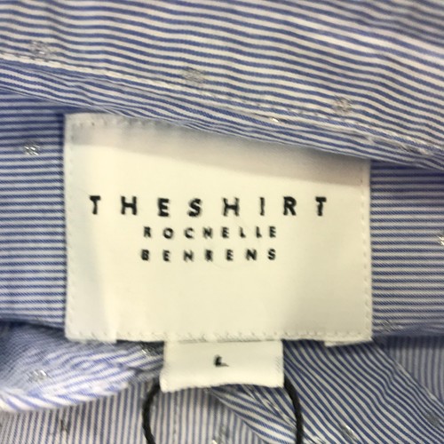 The Shirt by Rochelle Behrens Top Womens Large Button Up The Pia Shirt Stripe - Picture 4 of 11