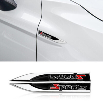 CARRUN SPORT Emblem 3D Metal Badge Car Side Fender Rear Trunk Car Sticker Decal For Dodge Hon da