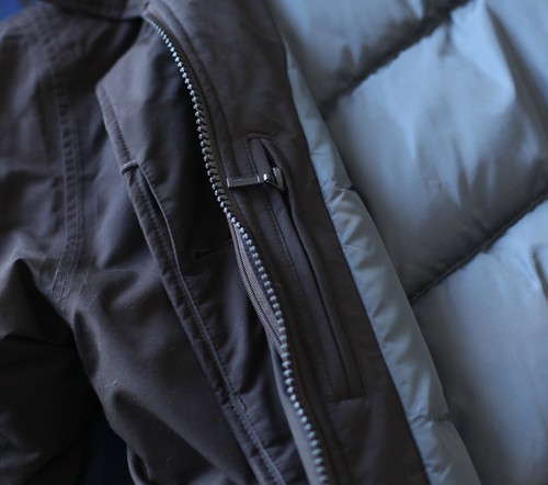 Lands' End Women's Size Large 14-16 Brown Long Goose Down Puffer Coat Parka - Picture 6 of 11