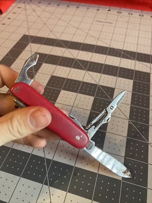 Vintage B Swiss Army Knife Stainless Steel Made in China Vintage B Swiss Army Knife Stainless Steel Made in China