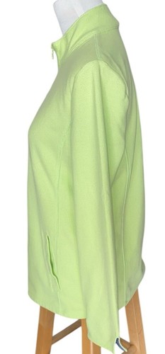 Talbots Jacket Womens M Green Full Zip Mock Neck Pockets Flip Cuffs Golf - Picture 2 of 14