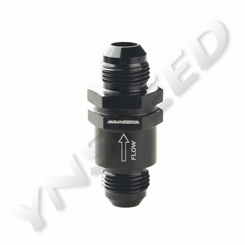 Válvula de retención unidireccional de aluminio sin retorno AN8-8AN combustible adaptador de montaje EFI negro - Imagen 5 de 5