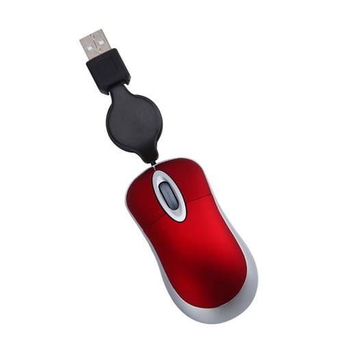 Creative USB Wired Mouse Mini Telescopic Mouse Computer Notebook Portable (Red) - Picture 2 of 20