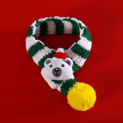 Mascota Navidad Bufanda a Rayas Rojo y Verde Lana Tejido Gato y Cachorro Cuello Cálido - Imagen 15 de 31