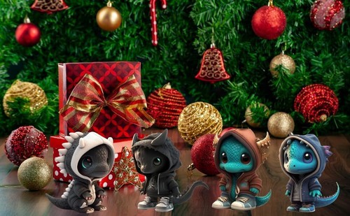 Statuine drago fresco in resina statue cartone animato dinosauro scultura decorazioni  - Foto 7 di 21