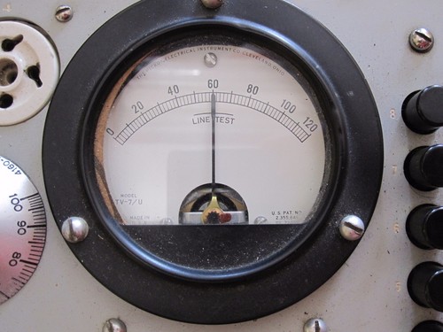 6N7 G TUBE FIVRE NOS BLUE LABEL HANGING TUBE PREAMP 6N7G ECC31 BLACK PLATE WW2 - Picture 10 of 12