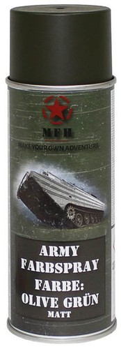 MFH BW Armee Army Sprühfarbe Farbspray Militärfarbe 400ml matt Dose Spraydose - Picture 7 of 17