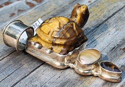 Sterling Silver Smoky Quartz and Citrine Turtle and Starfish Ring Sterling Silver Smoky Quartz and Citrine Turtle and Starfish Ring