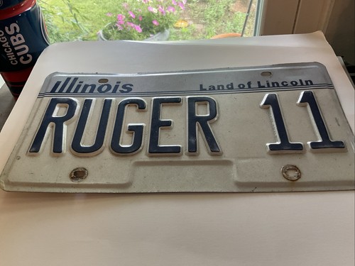 Placa de licencia vintage de Illinois Land of Lincoln RUGER 11 coleccionable - Imagen 5 de 7