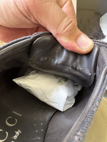 Gucci GG Monograma Gamuza Lona Zapatos Entrenadores Tenis Para Hombre Reino Unido 9 E (41 1/2 E) - Imagen 10 de 11