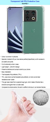 Custodia TPU protezione schermo vetro temperato copertura completa per OnePlus 10 Pro 5G USA - Foto 4 di 4