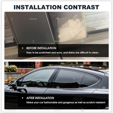 Black Pillar Posts for Porsche Panamera 2009-2016  4pc Set Door Trim Cover Kit