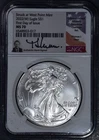 2022(W) $1 AMERICAN SILVER EAGLE UNC FDOI T Uram Signed 1 oz .999 NGC MS70 A6438