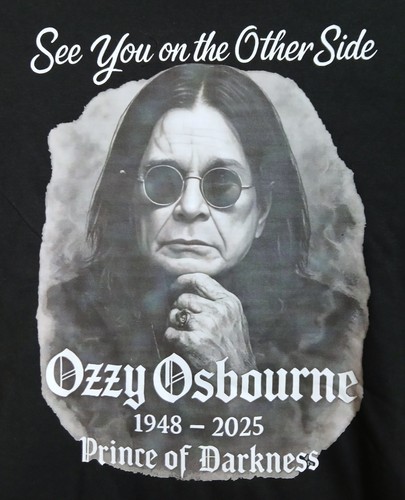 NEW Ozzy Osbourne Prince of Darkness See You On The Other Side Memorial T-Shirt