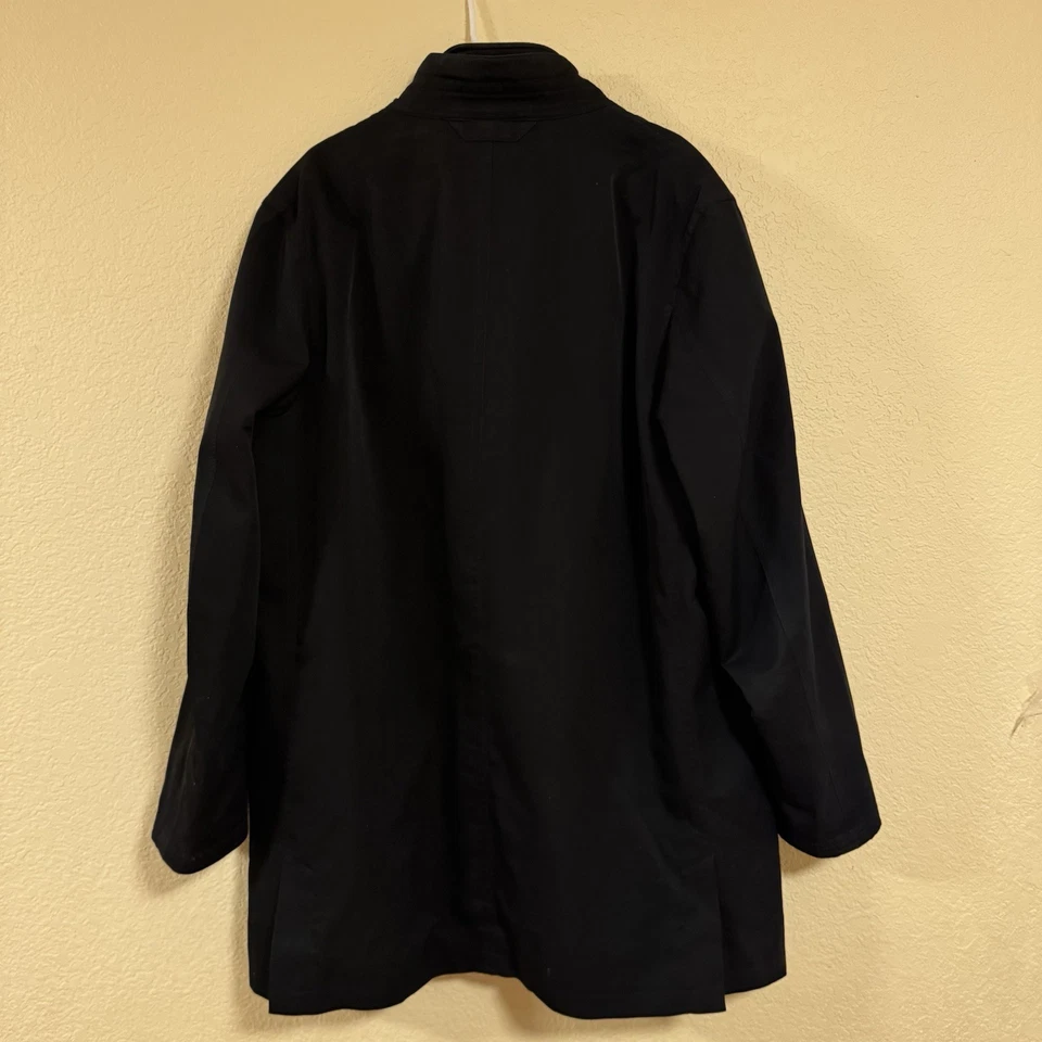 Sanyo Black Modern Classic Trench Coat w/Removable Liner Men's 2XL Breath Thermo - Image 4 of 4