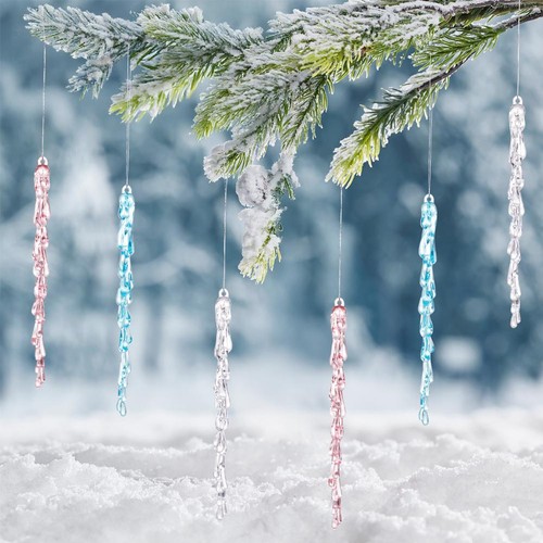 Acrílico Retorcido Hielo Árbol de Navidad Colgante Adornos de Bola * - Imagen 5 de 18