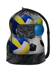 Heavy Duty Mesh Drawstring Bags for Sports, Travel, Gym, Beach Gear 1/6PCS