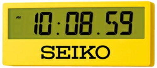 Seiko Clock Digital Alarm Timer Mini Clock Yellow SQ817Y 6.22x6.93x2.56in - Picture 2 of 5