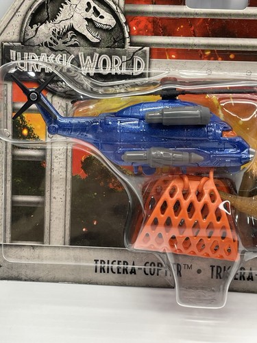 Matchbox Jurassic World TRICERA-COPTER Dino Transporters Vehicle Figure 2017 - Picture 2 of 11