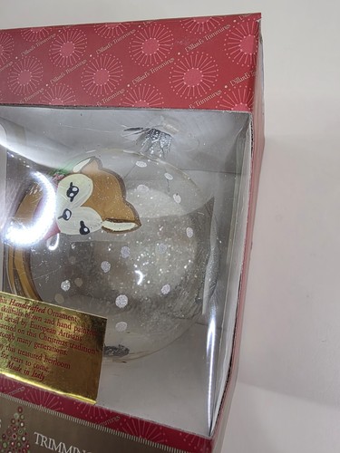 Vintage Handcrafted Ornament Dillards Trimmings Deer Doe Snow - Picture 6 of 8