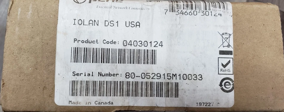 Perle IOLAN DS1 1 Port 04030120 device server RS-232/422/485 Ethernet, IPv6 NEW - Image 4 of 4