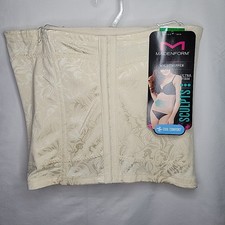 Maidenform Shaper Waistnipper Large Ivory Ultra Firm Corset New with Tags