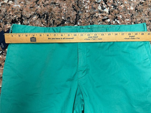 Incotex Slowear Chino Shorts 60 Bright Green (50) High Comfort Cuffed - Picture 5 of 8