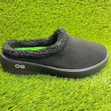 Oofos OOcoozie Mule Mens Size 12 Black Casual Walking Slip On Recovery Sandals