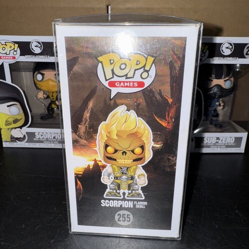 Funko POP! Mortal Kombat X #255 Scorpion Flaming Skull HT Exclusive Lot Of 3 - Picture 4 of 15