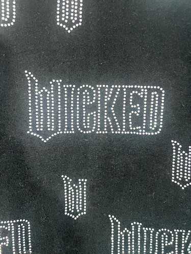 Wicked Movie Women's Size Small (4-6) Cropped Sweatshirt Rhinestones Sparkle - Picture 4 of 7