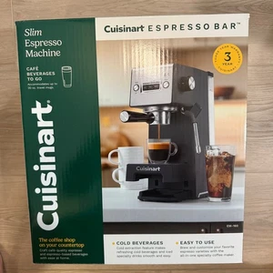 Cuisinart Machine à barre à expresso EM-160 Noir Slim Cold Brew Frother noir NEW
