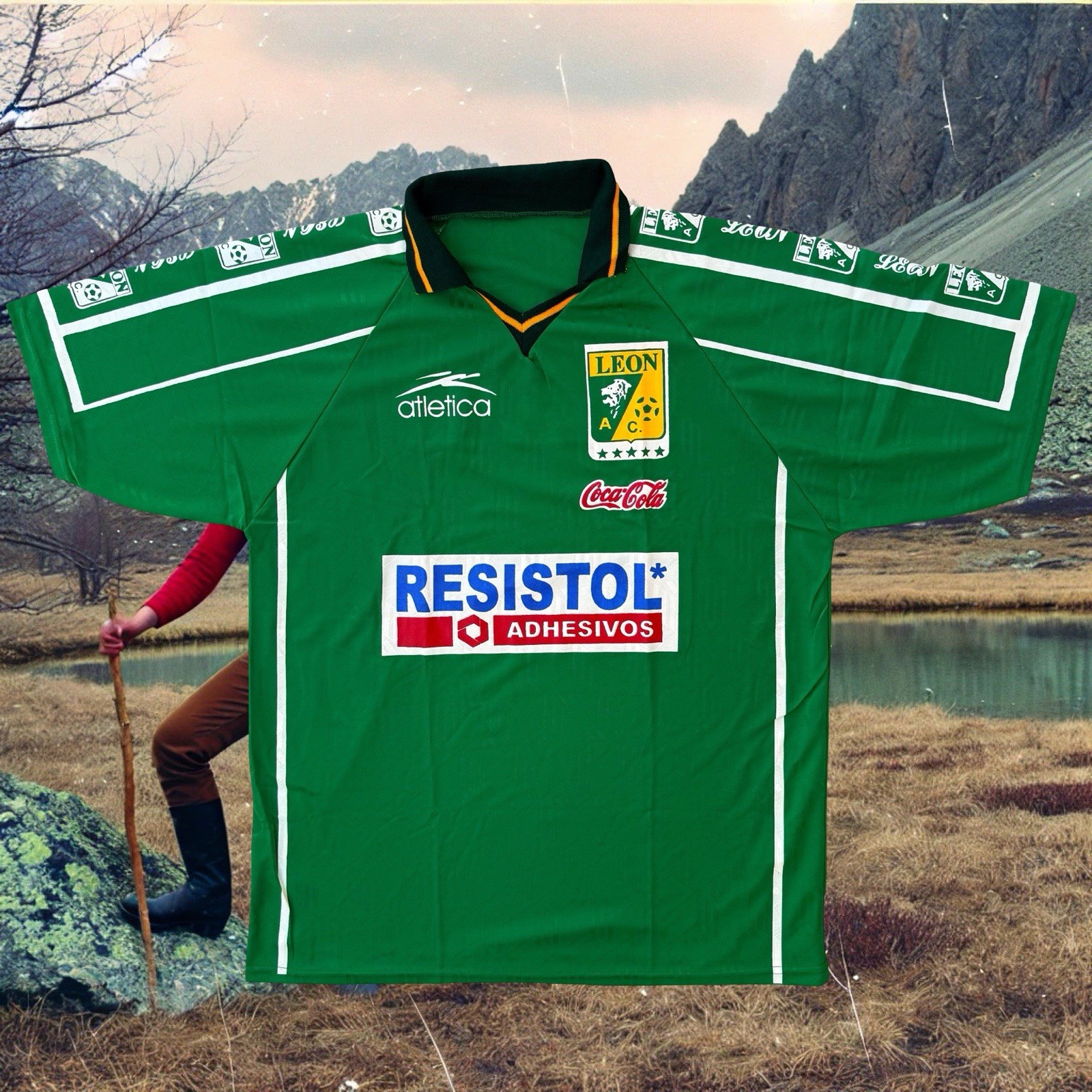 90s Leon FC Liga MX Mexican Bootleg Futbol Soccer Vintage Jersey Men’s XL.
