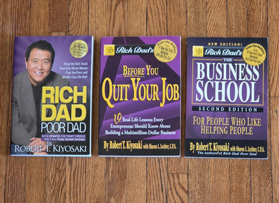 Rich Dad Poor Dad Business School Quit Your Job Kiyosaki 3 Book Lot PB