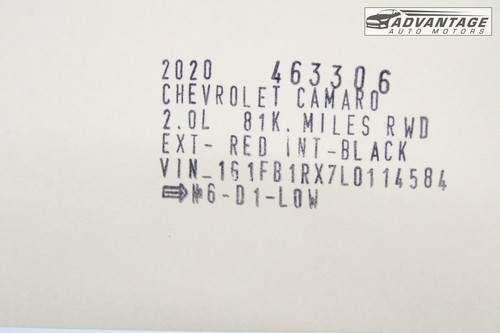 2016-24 CHEVROLET CAMARO 2.0L L4 AIR CONDITIONING SERVICE VALVE LOWER CAP OEM - Picture 5 of 5