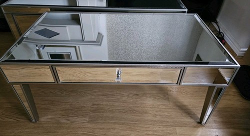 Next Fleur Mirrored Glass & Wood Coffee Table. - Picture 3 of 23