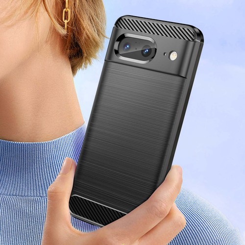 Coque pour Google Pixel 8 Flexible Effet Carbone Antichoc Classic Carb Noir - Photo 5 sur 6
