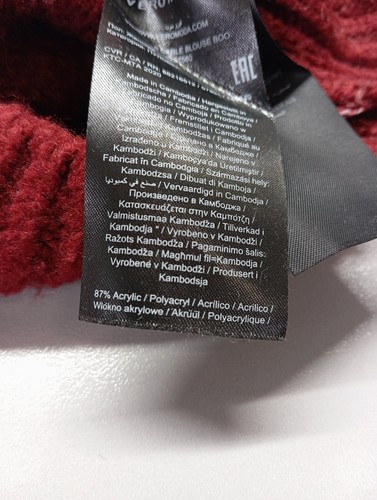 VERO MODA Jersey de punto grueso Mujeres Jersey Talla EU 34 rojo look casual - Imagen 5 de 6