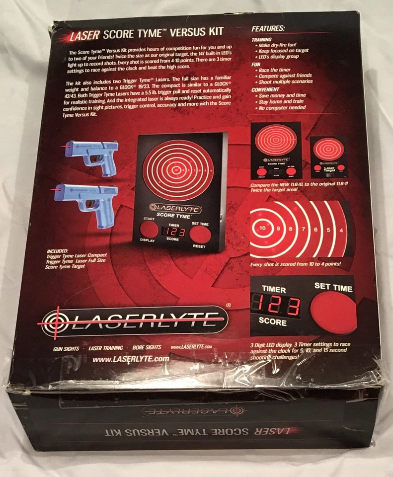 NEW LaserLyte Score Tyme Trainer VERSUS KIT Display Point of Impact Timed Games - Image 2 of 4