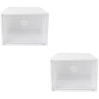  2 Pack Plastik Aufbewahrungsbox Aufbewahrungskiste Schuhebehälter