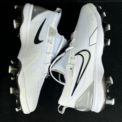 SZ 11.5 Nike Men Force Trout 9 Elite MCS Baseball Cleats White/Silver FZ0884-102 - Picture 2 of 5